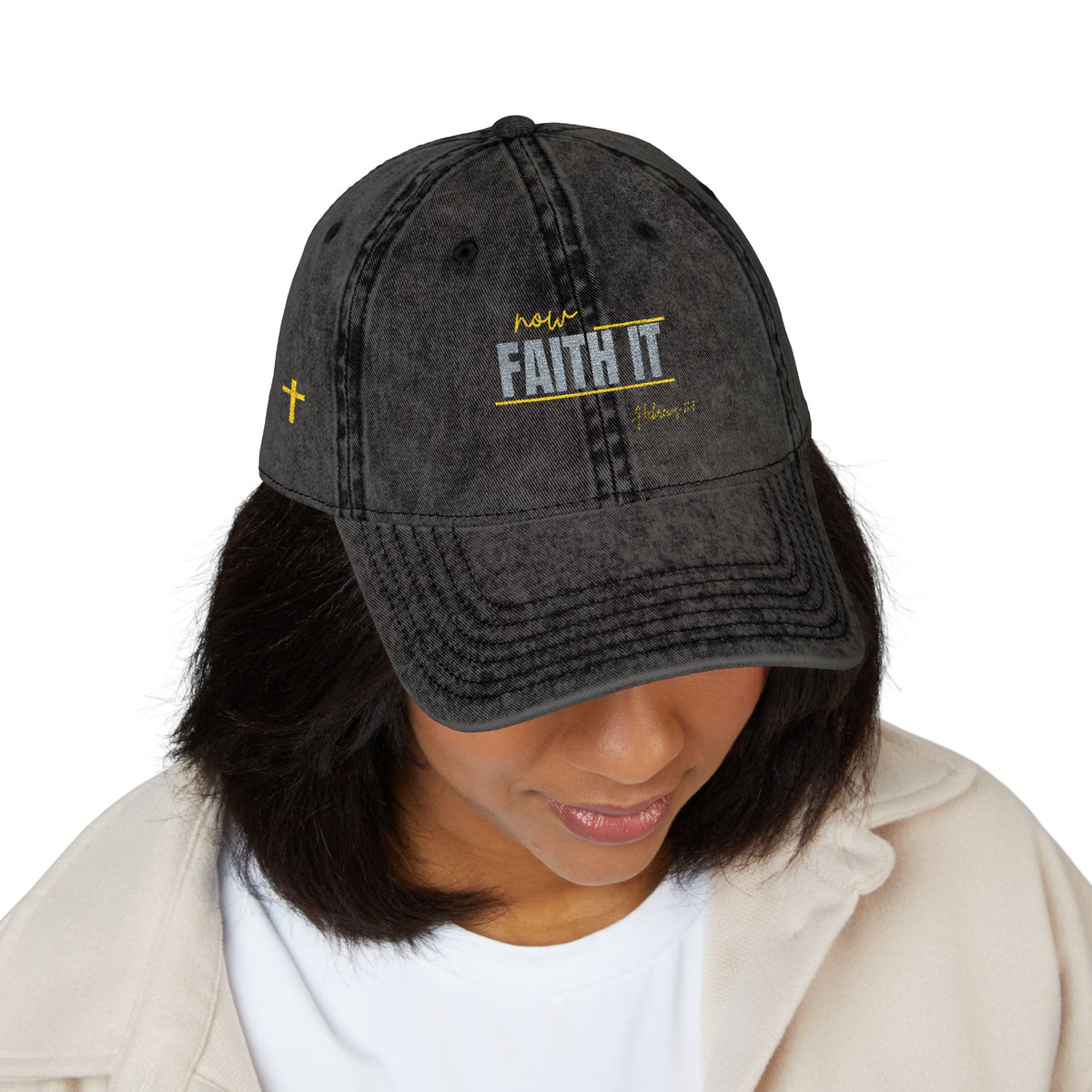 NOW FAITH-Vintage Cap (Embroidery)