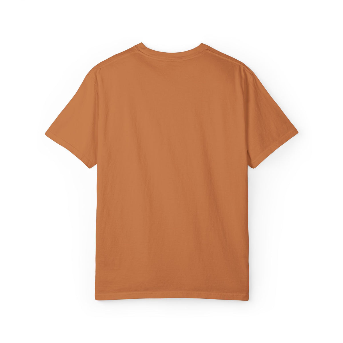Poetic Vessel Embroidery-Minimal 'RV' Logo Garment-Dyed T-Shirt — Rust Chest Emblem