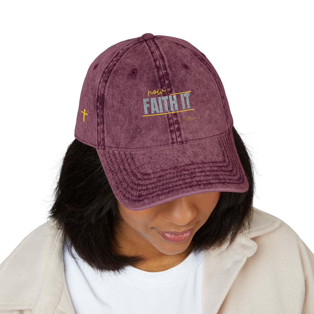 NOW FAITH-Vintage Cap (Embroidery)