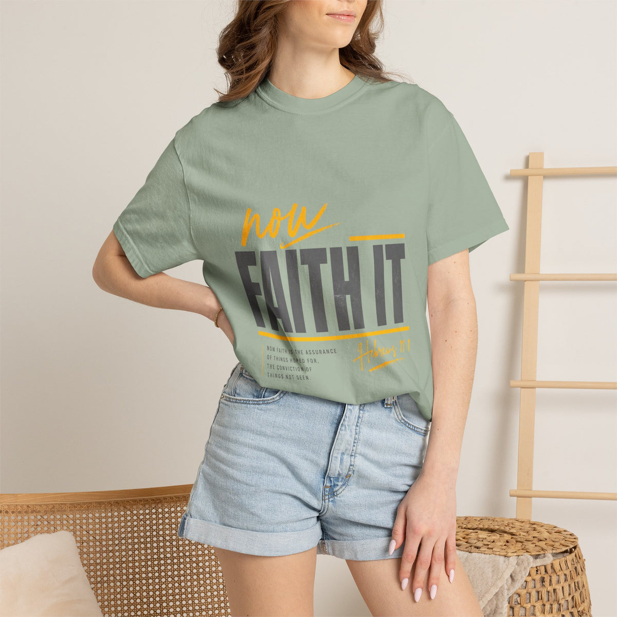 NOW FAITH-Unisex Garment-Dyed T-shirt